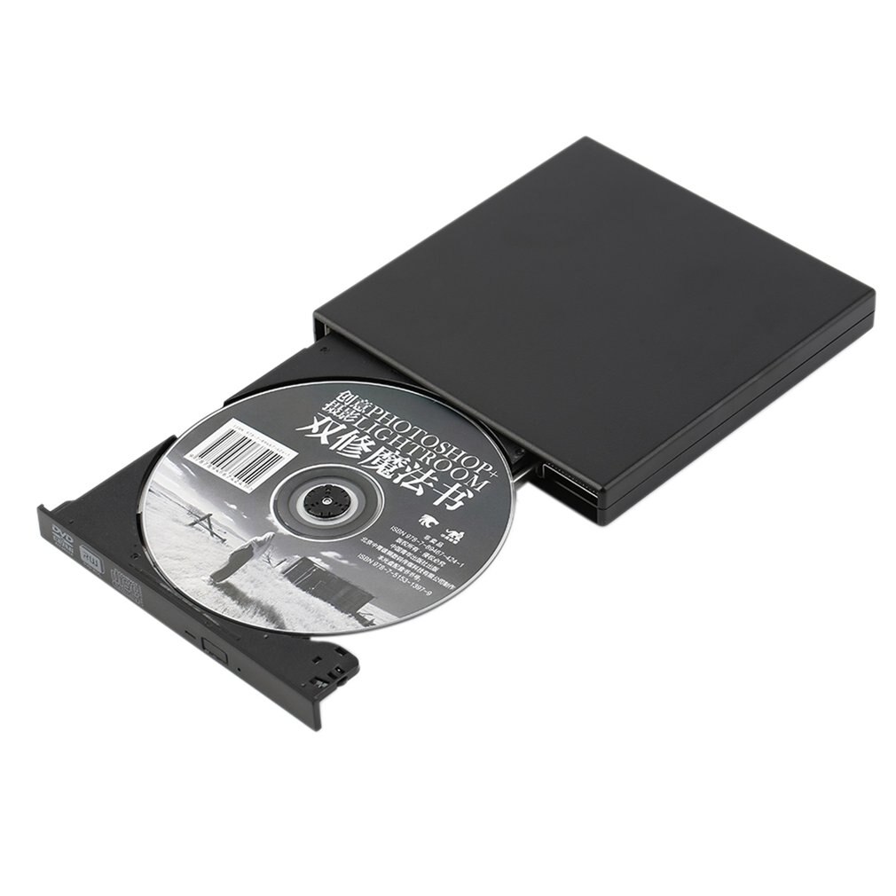 USB 2.0 External CD+-RW DVD+-RW DVD-RAM Burner Drive Writer For Laptop PC Newest black