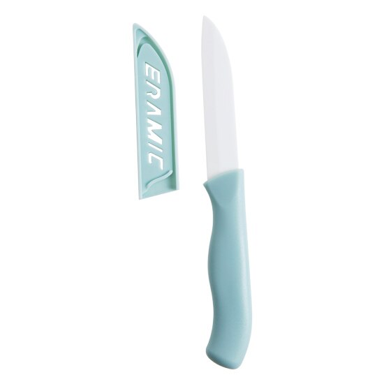 Shai høj mini keramisk kniv farverig 3 tommer håndtag keramiske skære køkkenknive tilbehør: Himmelblå