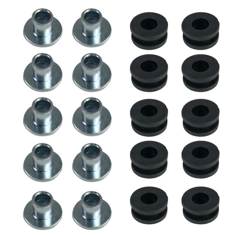 10pcs Black Assortment Fastener Kit Rubber Fuel Gas Line Grommet Replacement Circle Eyelets And Grommets Cafe Racer