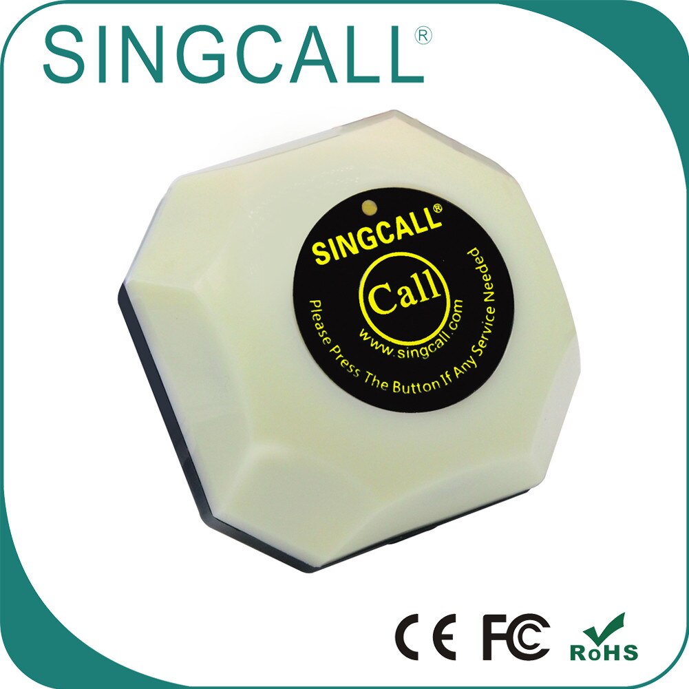 SINGCALL Restaurant Wireless Calling System Pager, Hamburger Pager, Service Caller APE560 White Pager