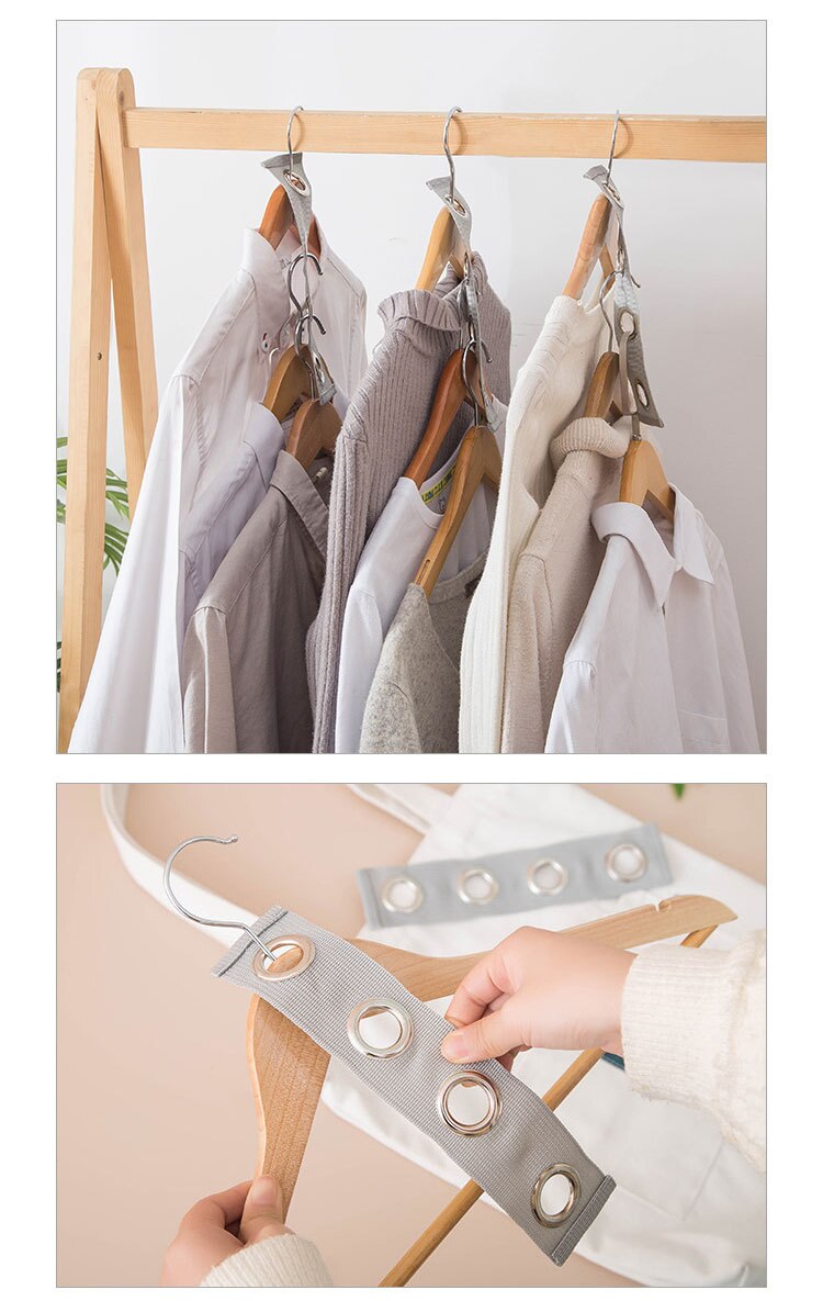 Clothes Hanger Extension Wardrobe Space Saver Magic Hanger Connection Hook Hangers For Clothes Organizer Closet Organizer
