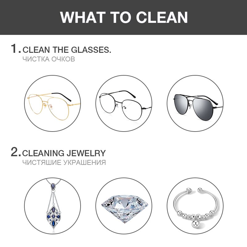 Ultrasonic Cleaning Machine 45000Hz High Frequency Vibration Wash Cleaner Washing Jewelry Glasses Watch