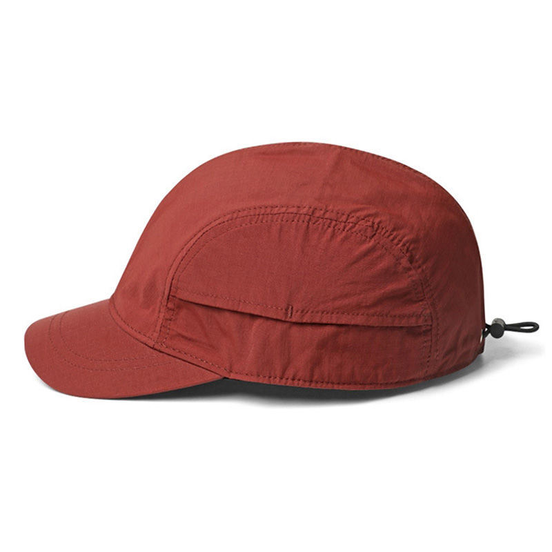 A Men'S Short-Brim Cap, Summer Style, Breathable And Quick-Drying Baseball Hat, Lightweight Soft-Top Duckbill Cap for Women: wine red