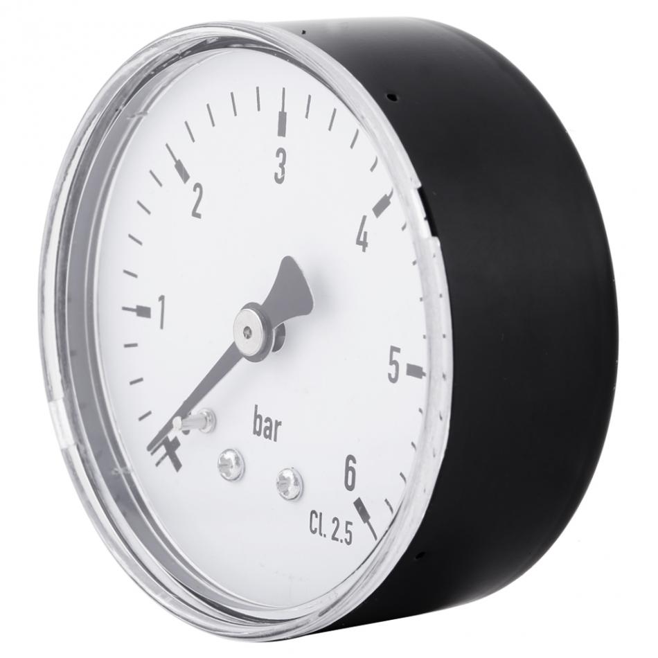 0-6 Bar Fuel Pressure Gauge Manometer 1/4 Inch NPT Thread Pressure Measuring Tools For Fuel Air Oil Liquid Water
