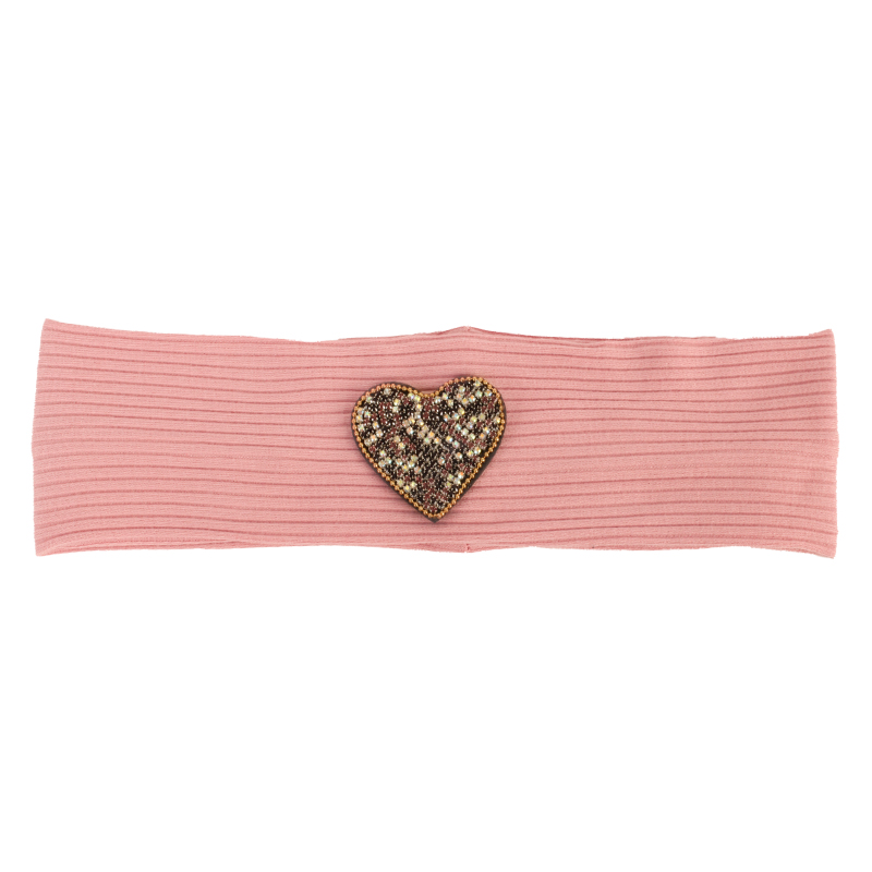 Vrouwen Strass Hart Zachte Ribbels Hoofdband Yoga Sport Haarband Gebreide Katoen Hoofddeksels Tulband Haarband Met Accessoires: Pink