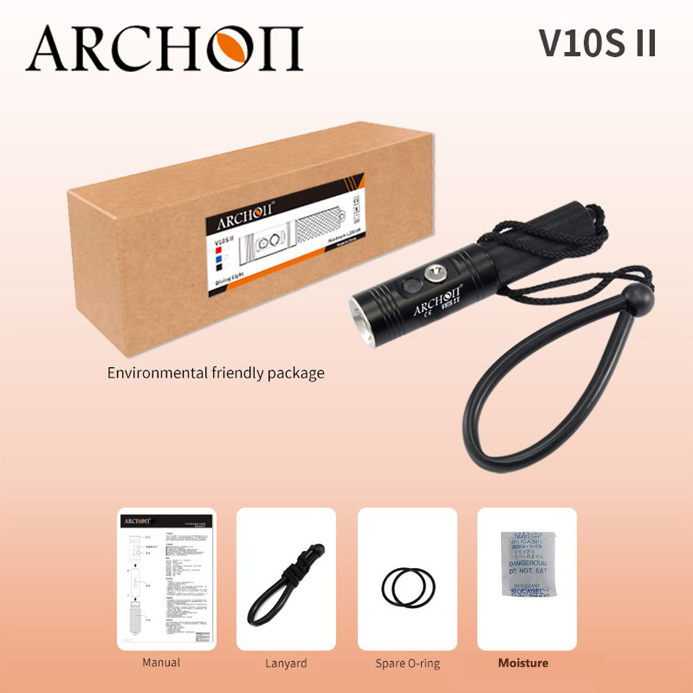 ARCHON V10S II 1200LM doprowadziło Latarka robić nurkowania Lanter Latarka robić nurkowania Podwodna latarka robić nurkowania