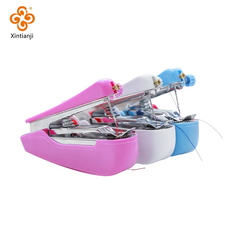Mini Sewing Machine Small Manual Pocket Sewing Machine Travel Portable Home Tailoring Machine DIY Needlework Sewing Tools TJ4842