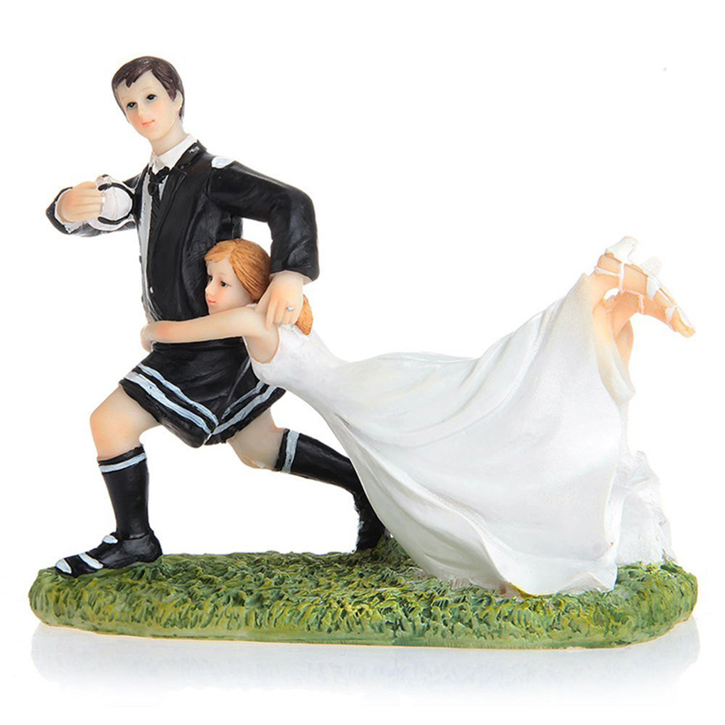 Cake Toppers Dolls Bride and Groom Figurines Funny Wedding Cake Toppers Stand Topper Decoration Supplies Marry Figurine: NO12
