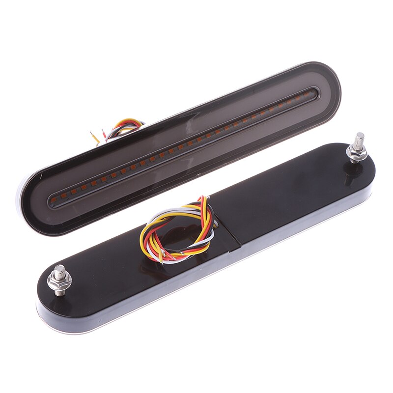 2Pcs Waterproof LED Trailer Truck Brake Light 3 in1 Neon Halo Ring Tail Brake Stop Turn Light Sequential Flowing Signal Light La