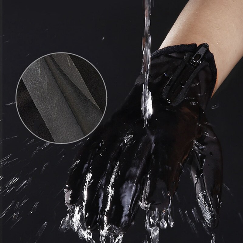 Touchscreen winddichte outdoor sport handschoenen voor mannen en vrouwen inter windstopper waterdichte rits handschoenen
