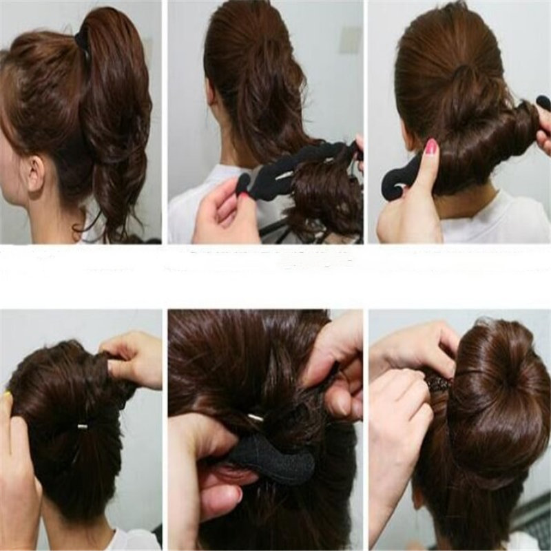 Esponja mágica para Estilismo de cabello dona, rizador de moño, herramienta para hacer rizos de pelo, rizador de cabello Coiffure, herramientas de estilismo para cabello, 1o 2 unidades