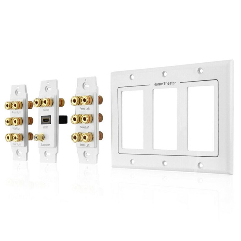 Plaque murale haut-parleur 7.1 avec connecteur RCA HDMI o pour Home cinéma Surround