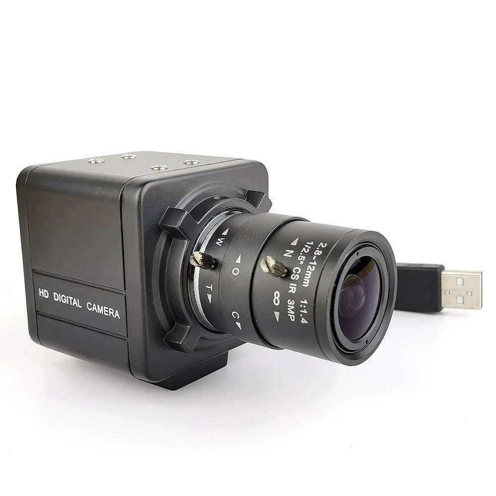 Full HD 1080P PC Webcam 5-50mm 2.8-12mm Manual Zoom Varifocal CS Lens USB Camera for PC Computer Laptop