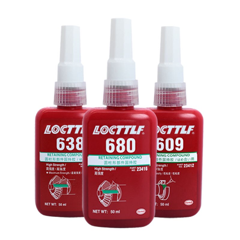 Pegamento cilíndrico de sujeción Locttlf 648, 680, 609, 638, sello de calafateo, rodamiento anaeróbico, sujeción permanente de alta resistencia, 50ml