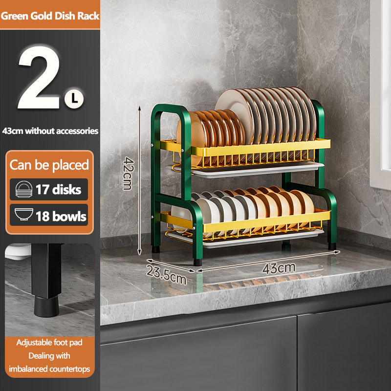 Haushalt Multifunktionale Küche Geschirr Rack Trocknen Lagerung Organizer Schalen Stäbchen Utensilien Schrank Arbeitsplatte Platzsparend: MULTI
