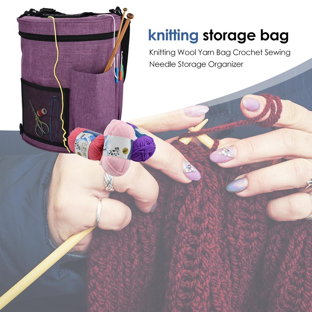 Breien organisatie haaknaalden garen opbergtas diy organizer houder diy kleding reis garen houder tas