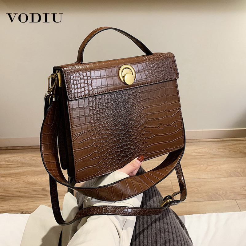Sac femmes cuir sac à main Vintage luxe pierre motif couleur unie femme sac à main en cuir épaule femmes sacs