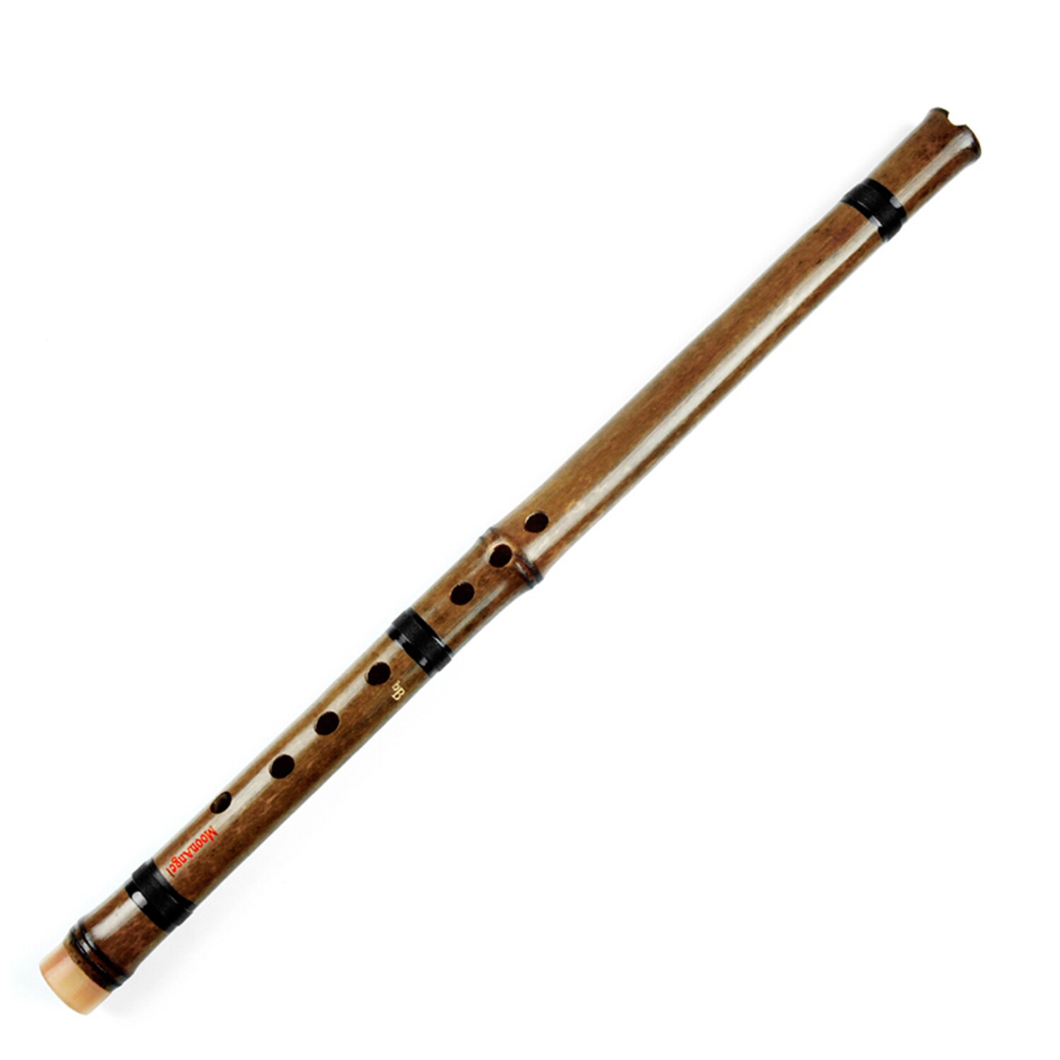 Original Brown Vertical Bamboo Flute with Black Line Musical Instruments Traditional Chinese Woodwind Instrument Xiao