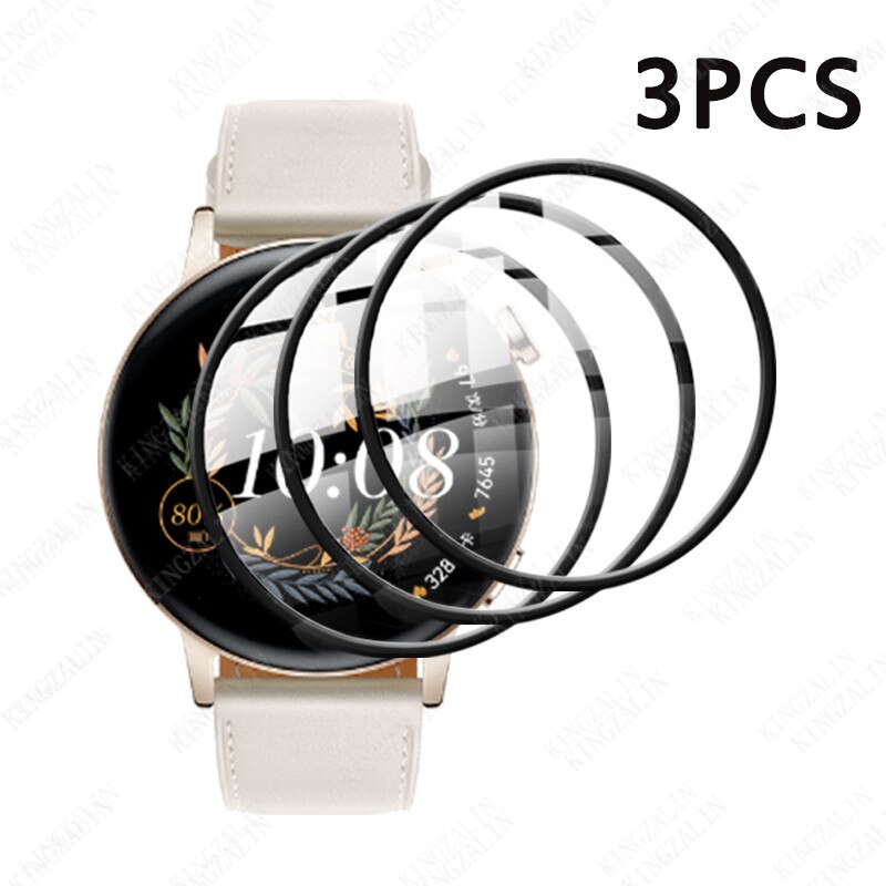 Ochraniacz ekranu dla Huawei zegarek GT 3 2e GT3 GT 2 pro 42mm 46mm inteligentny zegarek folia ochronna dla Huawei GT3 GT 2 pro miękkie szkło: 3PCS / GT 3 42mm