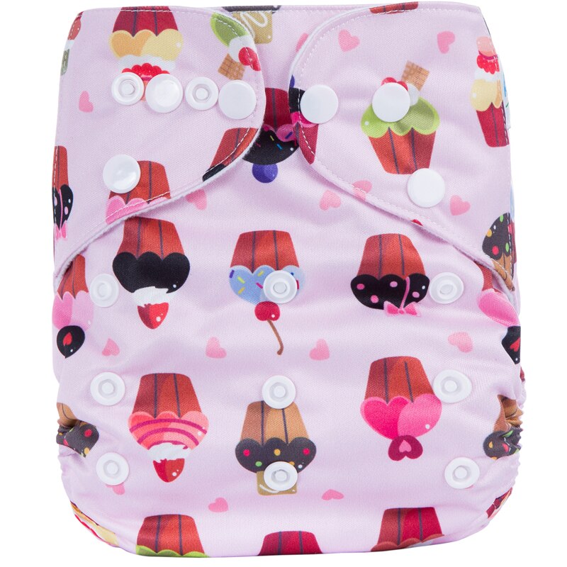 Washable Eco-Friendly Cloth Diaper Adjustable Nappy Reusable Cloth Diapers Fit 0-2years 3-15kg baby: N26