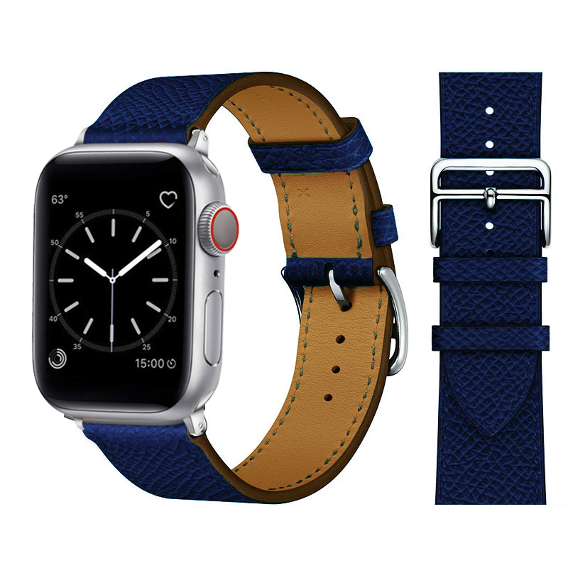 Læderrem til apple watch-rem 45mm 44mm 49mm 42mm 41mm 40mm single tour correa-armbånd iwatch-serie 9 7 8 6 5 4 se ultra