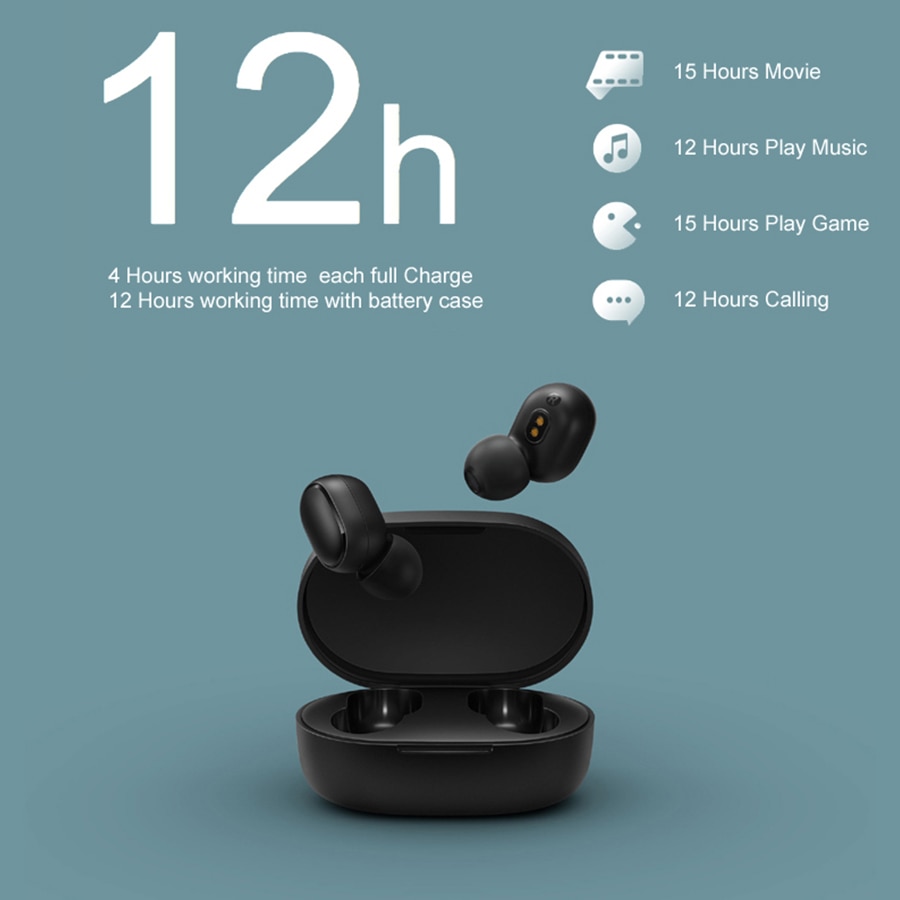 Original Xiaomi Redmi Airdots Xiaomi Wireless earphone Voice control Bluetooth 5.0 Noise reduction Tap Control in stock