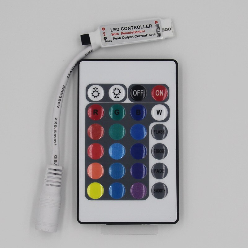 2835 ledet stripe adapter tilbehør 4- pin kontakt 24- nøkkel kontroller 30cm usb rgb 1 poeng 2 splitter