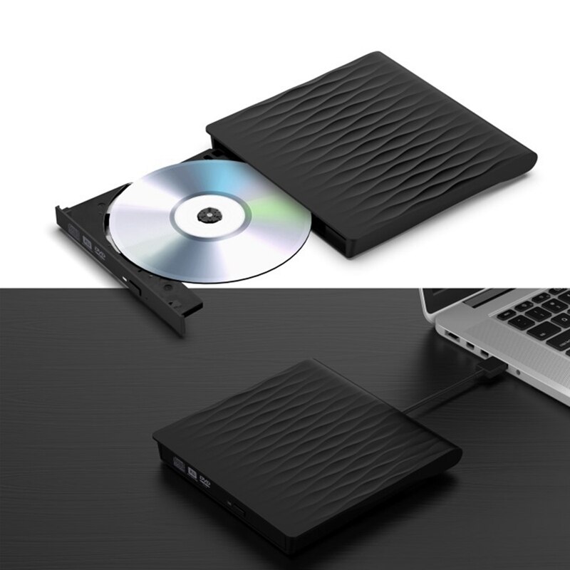Extern cd dvd-enhet usb 3.0 cd dvd-brännare ultratunn cd dvd-spelare för bärbar dator mac stationär mac os windows 10/ 8/7