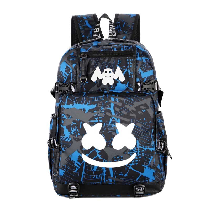 DJ Marshmellow Backpack multifunction backpack for teenagers Men women's Student School Bags travel Luminous Bag Laptop Bag: style3