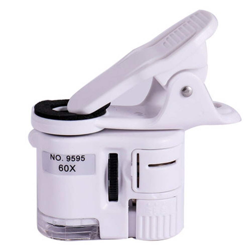 Forstørrelsesglas lup 60x inspektion kamera nyttigt lommemikroskop mikroskop makro linse mikroskop 9595 w 1 abs