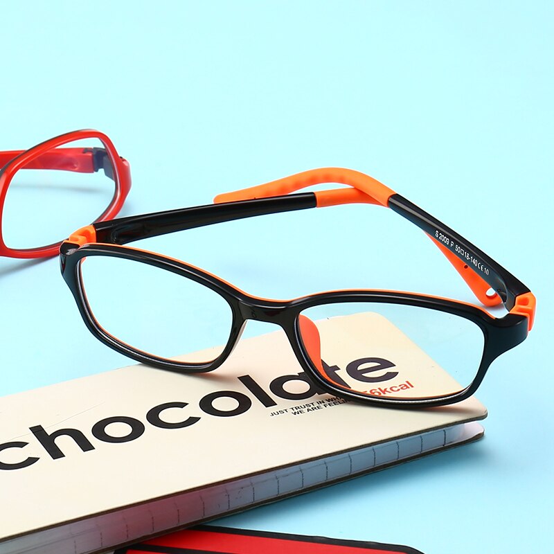 Vcka børn anti-blå lys briller ramme  tr90 computer pige spil beskyttelsesbriller dreng silikone børn ultralette briller