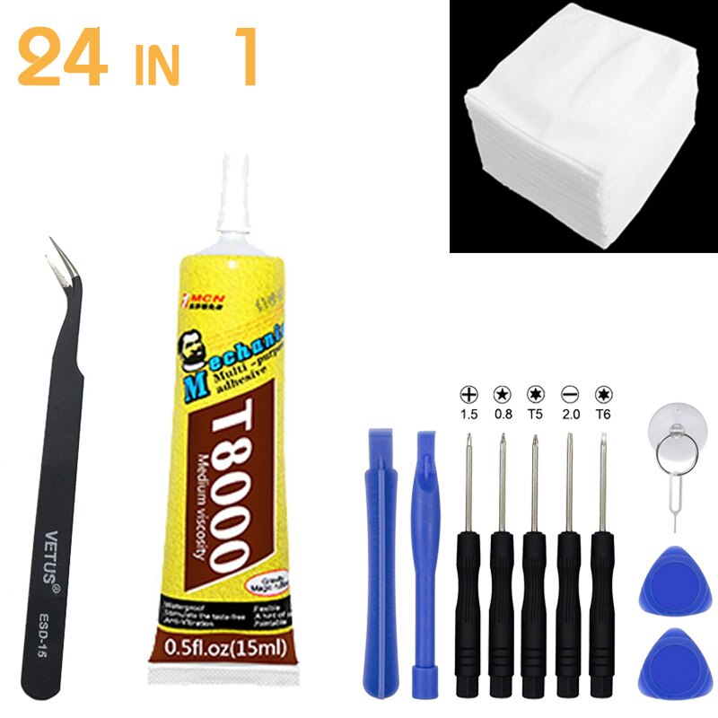 Résine époxy polyvalente T8000, mécanique, réparation de coque d&#39;écran de téléphone LED, colle liquide, outils de bricolage meilleurs que B-7000 collant: A