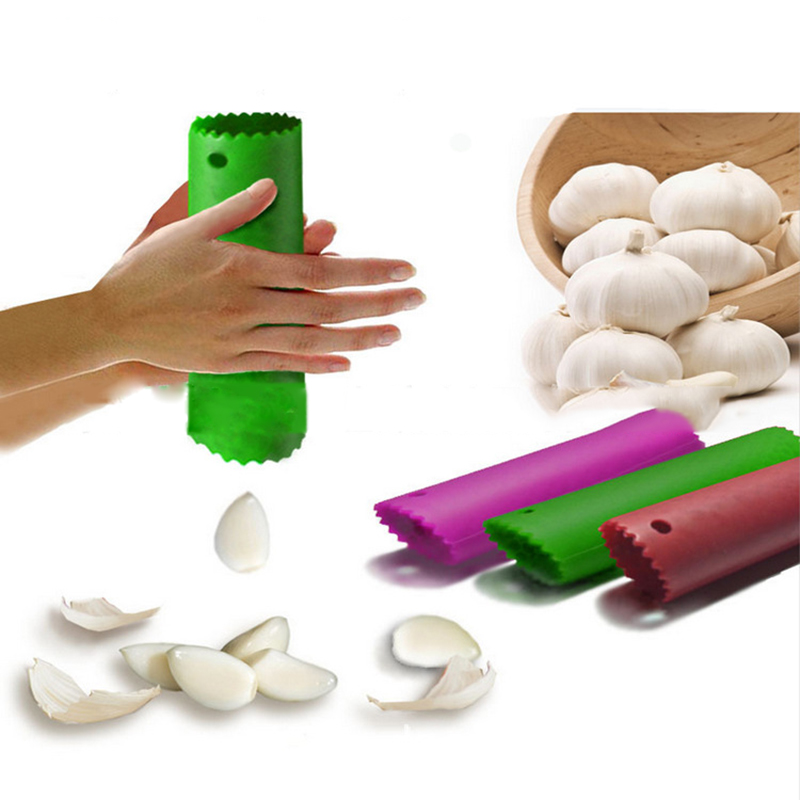 Grappige Siliconen Knoflook Dunschiller Nuttig Roller Peeling Tube Knoflook Dunschiller Koken Gadget Keuken Gereedschap 5 Kleuren