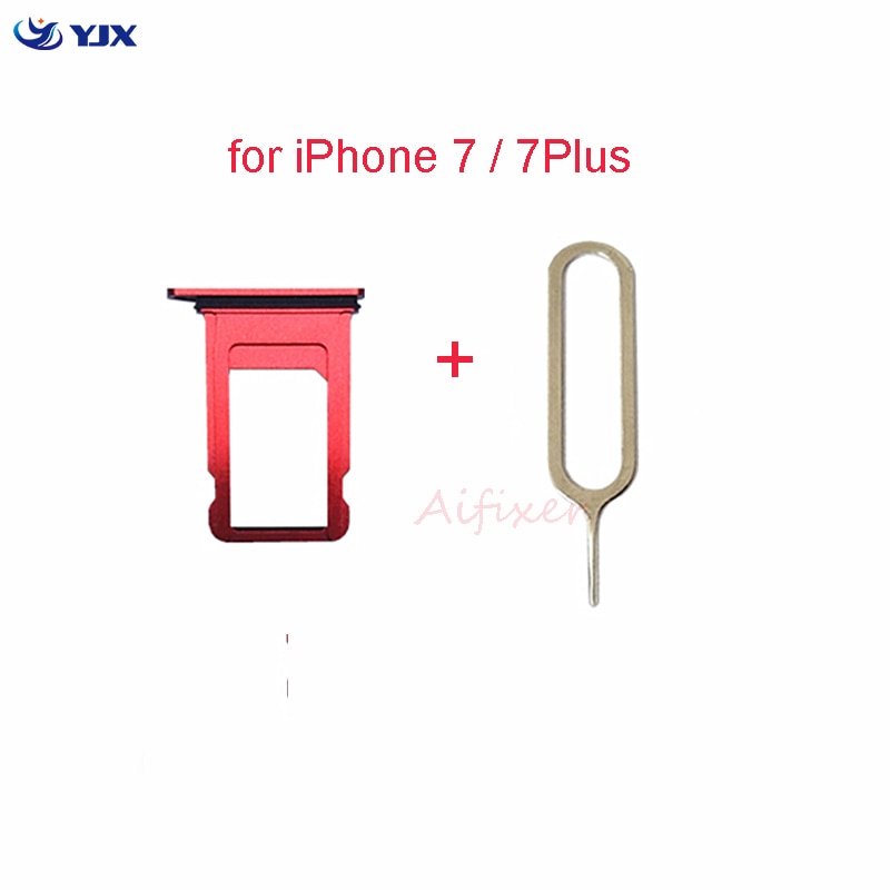 Bandeja para tarjeta SIM, soporte adaptador de ranura para iPhone 7, 7Plus, contenedor, bandeja de tarjeta SIM única con piezas de repuesto impermeables