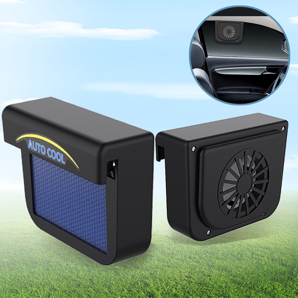 Solar Sun Power Car Auto Fan Air Vent Cool Cooler Ventilation System Radiator Exhaust Heat Fan Car Window Cooling Fans