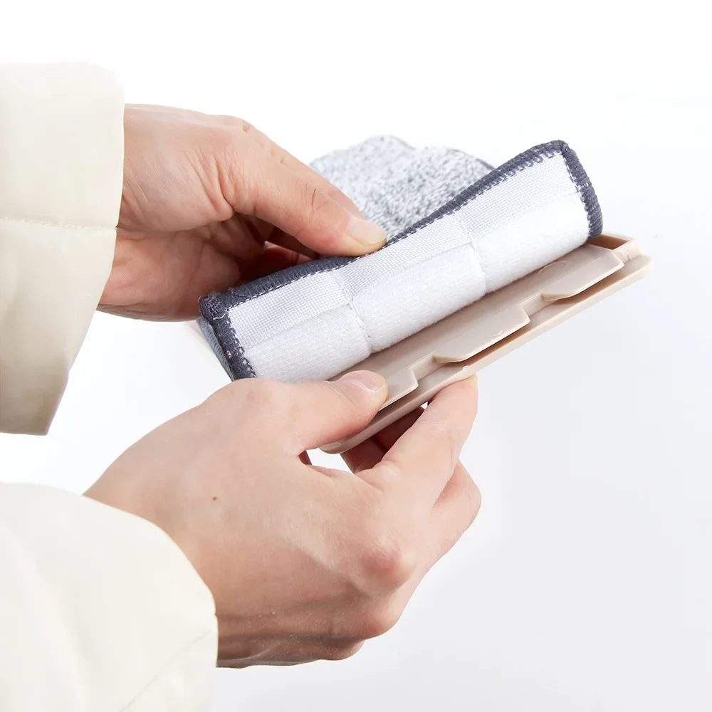 Sostituisci la testa del mocio Testa di ricambio in microfibra Panno per la pulizia del pavimento Cuscinetti Spremere piatto Strumenti per strizzare a mano libera per la casa, la cucina