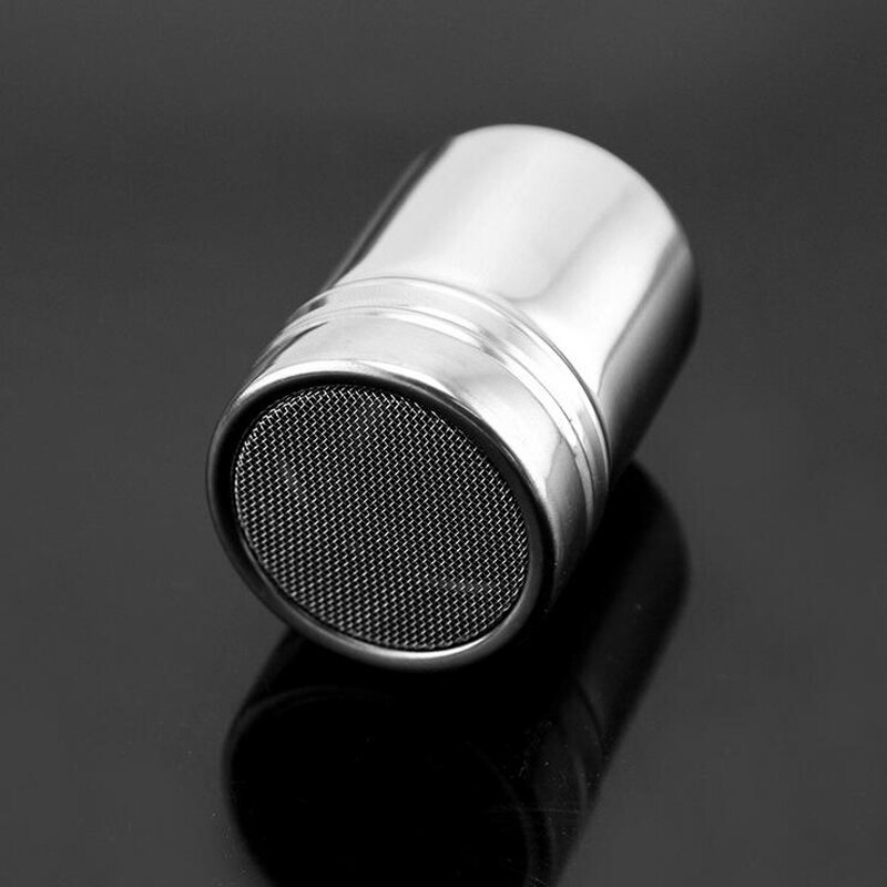 wibrator robić kawy ze stali nierdzewnej z pokrywką filtr czekolada cukier kakao sito robić mąki sproszkowany cukier cynamon sito narzędzia kuchenne