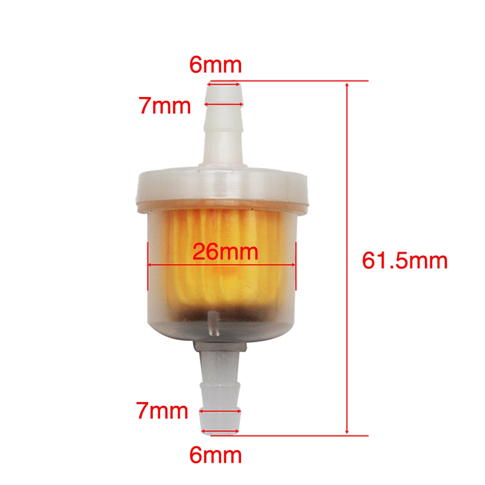 Zs Motos 6 Mm Motorfiets Benzine Brandstof Tap Kleppen Op/Uit Schakelaar + Olie Buis + Olie Filter Inline benzinekraan Pit Dirt Bike Atv Utv Scooter