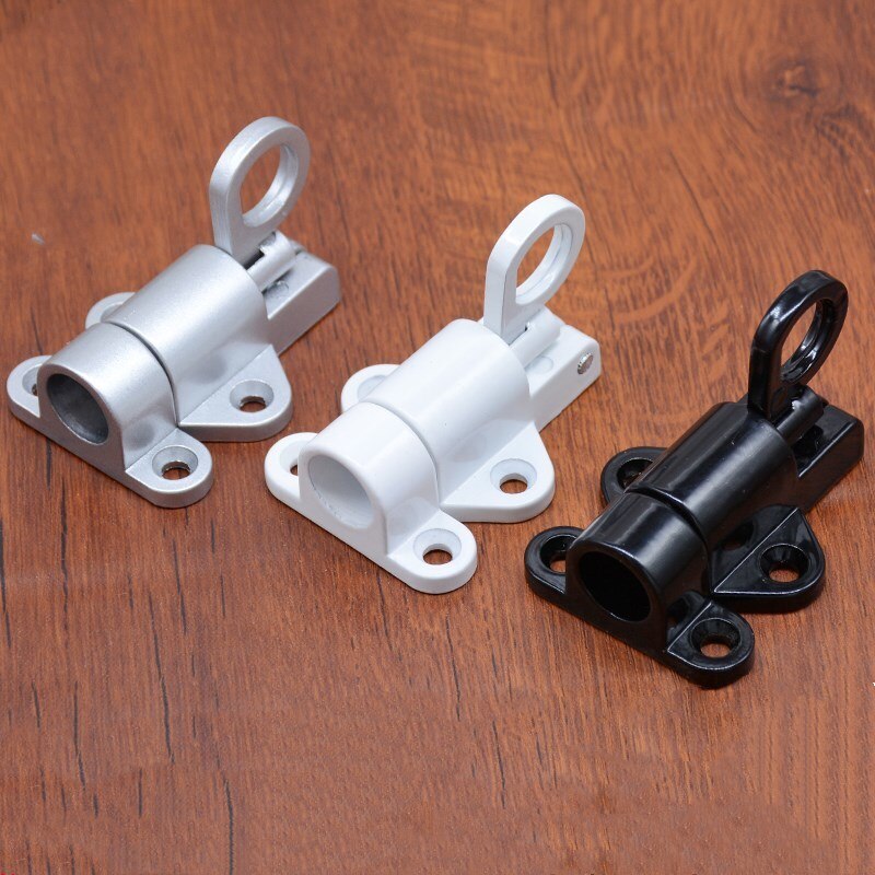 1PCS Solid Aluminum Alloy Door Bolt Latch Pull Ring Spring Bounce lock Sliding Screen window safety Furniture Hardware