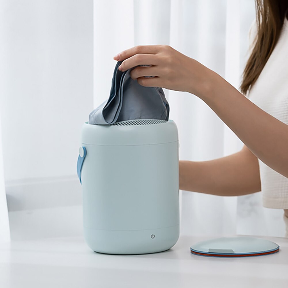 Mini Socks Washing Machine With Capacity of 2.8L 12W Two-Way Wave Wheel Motor Blue Light Antibacterial Lamp Clothes Wash Machine