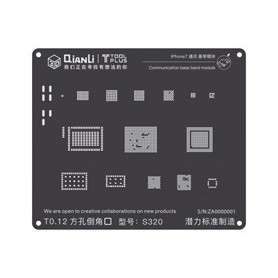 QIANLI iBlack 3D bande de base BGA pochoir pour iPhone 5 5S 6G 6plus 6S 6SP 7 7P 8 8P Wifi puissance IC Reball soudure acier maille filet d'étain