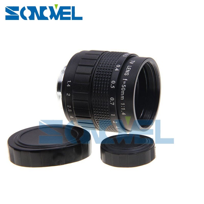 50mm F1.4 CCTV Téléfilm lentille + Monture C + bague Macro pour Monture Sony E Nex-5T Nex-3N Nex-6 Nex-7 Nex-5R A6300 A6100 A6000 A6500 A5000