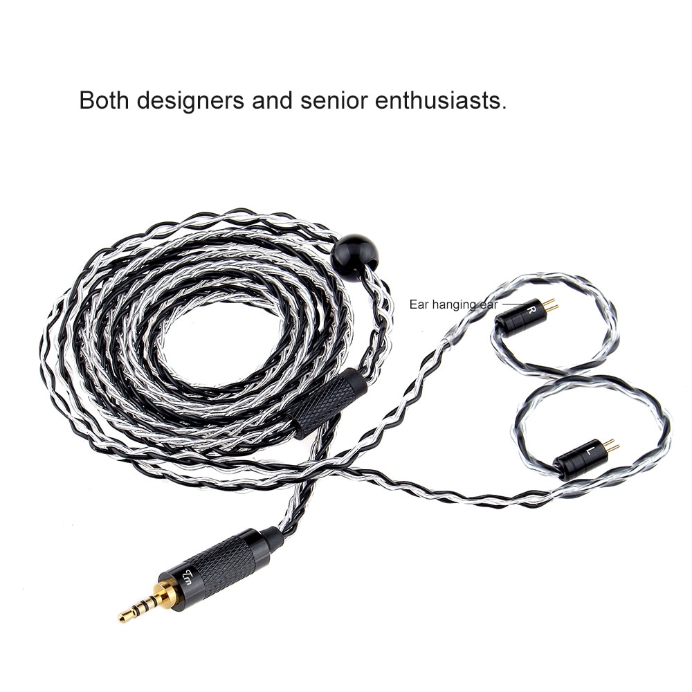 Newest TRN 8 Core Copper Silver Mixed Updated Cable 2.5/3.5mm Balanced Cable With MMCX/2pin Connector For TRN v80 v20 v10