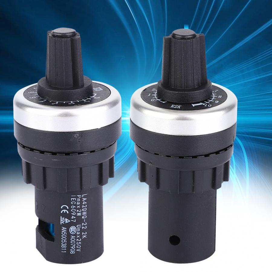 2K Potentiometer LA42DWQ Hoge Nauwkeurigheid Variabele Snelheid Verstelbare Enkele Cirkel Potentiometer 22Mm 2K Potentiometer