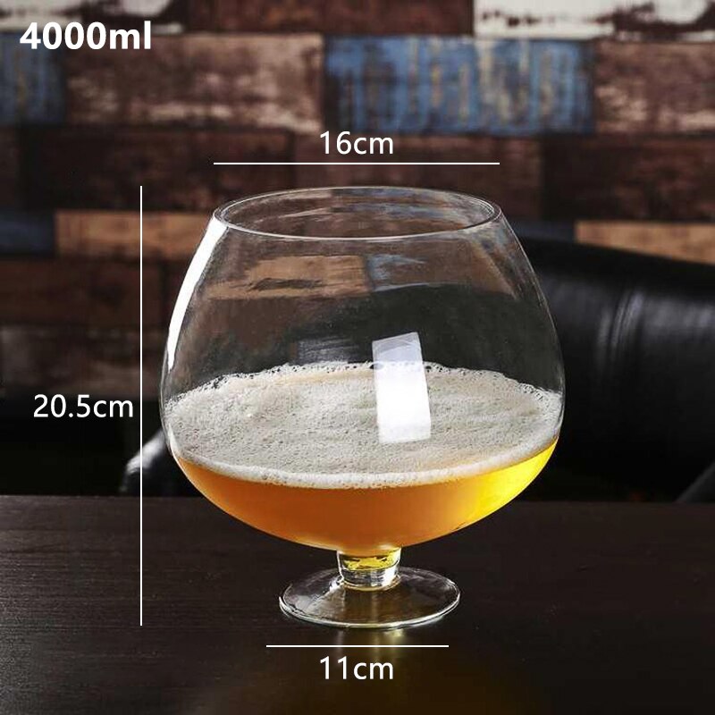 410-5000 ml énorme grand verre à vin grand drôle cristal Champagne boire des verres à bière tasse tasse clair sans plomb gobelet pour la fête KTV: beer glass CB288-A