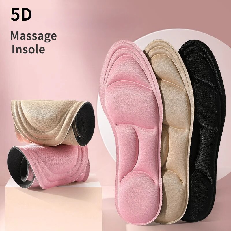 5d massagem memória esporte palmilhas sapatos almofada respirável das mulheres dos homens ortopédico arco apoio palmilhas cuidados palmilha ortopédica