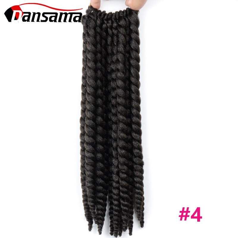 Dansama Senegalese Twist Crochet Hair Extensions twist hair Natural False Hair Locs 14 Inch 12 Strands Blonde Ombre: #4 / 1Pcs/Lot