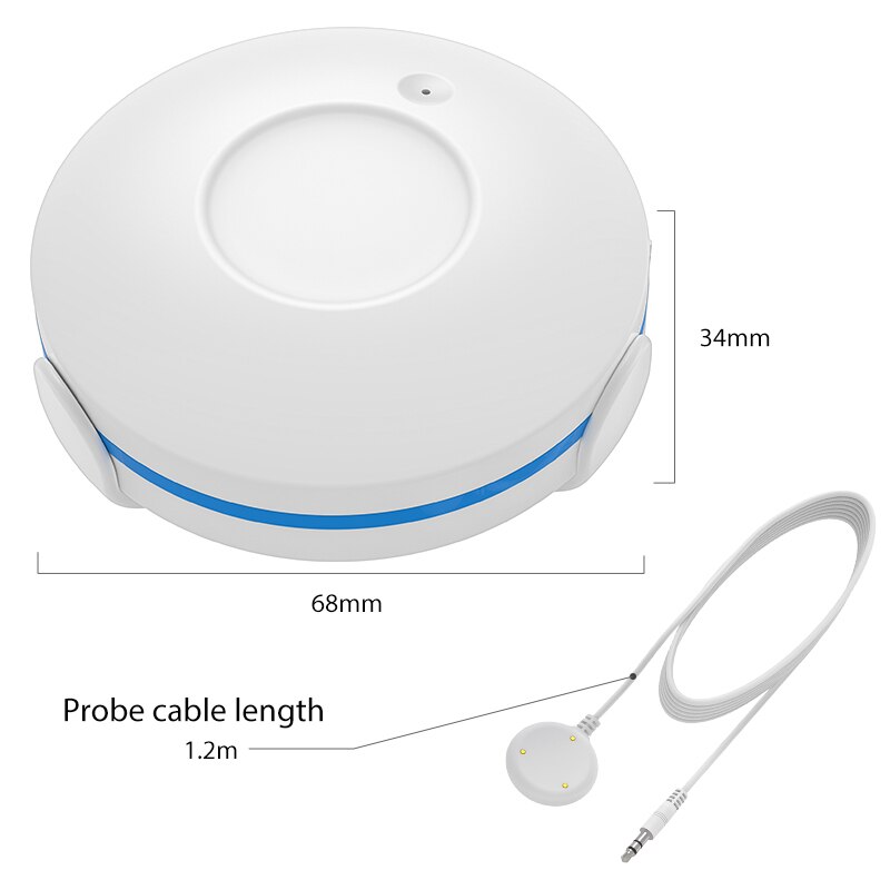 NAS-WS02Z Smart Water Leak Alarm Sensor Z wave Plus Water Flood Leakage Sensor With Remote Probe Water Resistant Smart Sensor