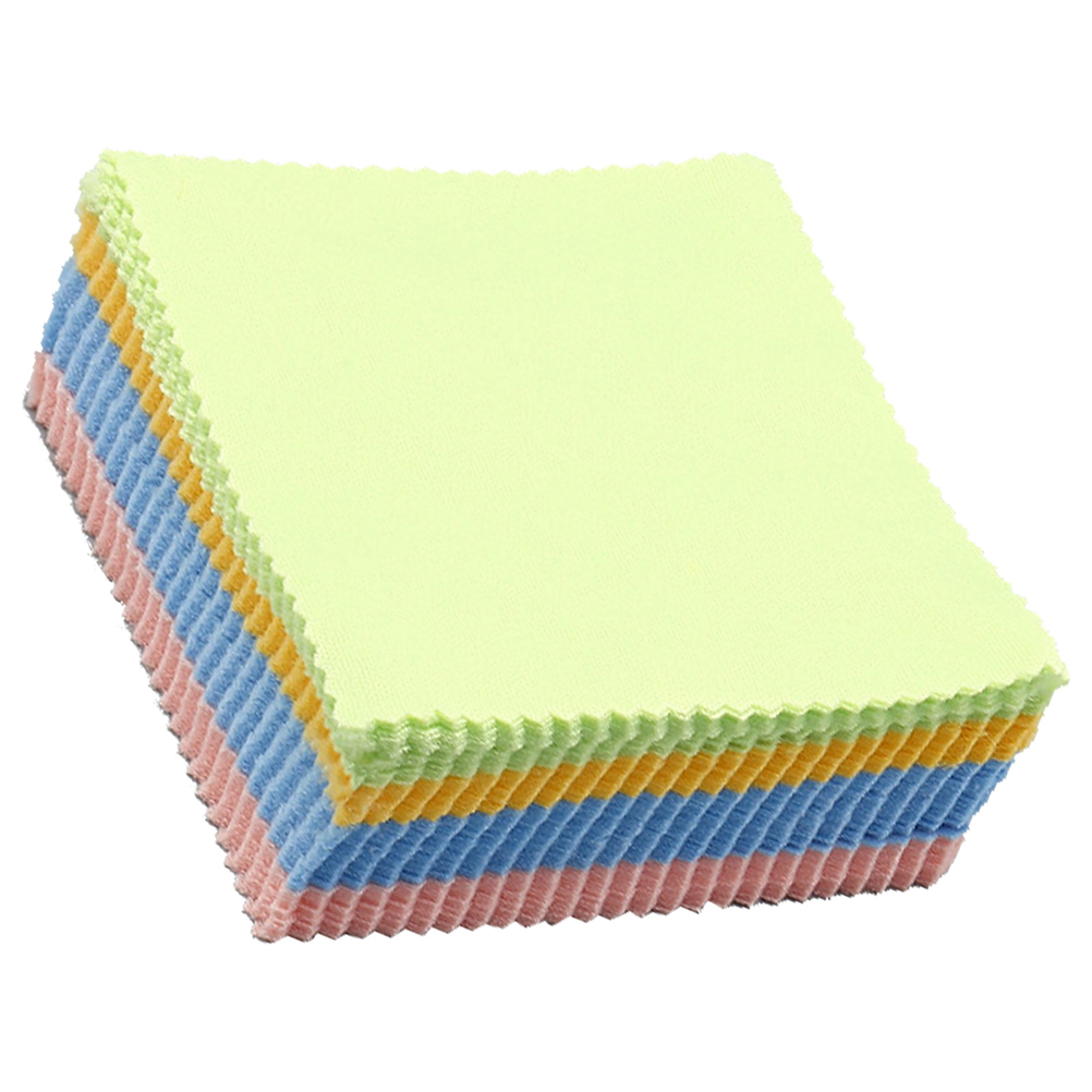 100x Mikrofiber Brillerens Klude - 10x10cm Farvede til Telefon, Linser