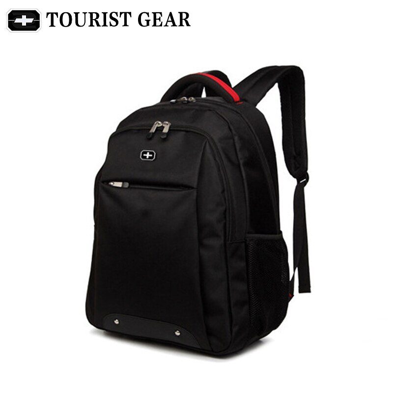 Mochila preta masculina suíça, mochila para viagem, equipamento de turista, mochila para laptop de 15.6 polegadas, mochila vintage escolar